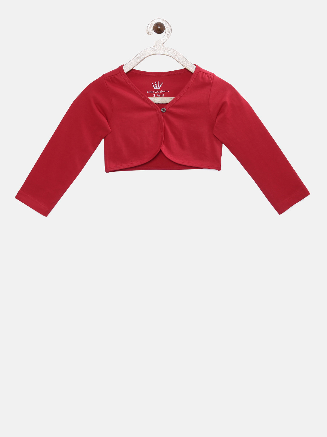 Little Chieftains Red Solid Shrug