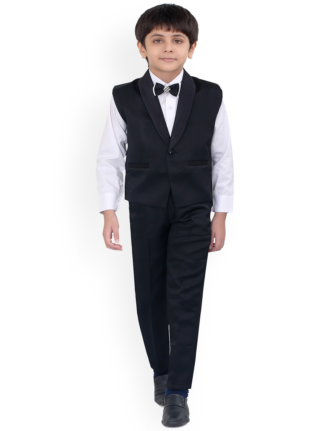 Jeetethnics Black Boys Suit Set