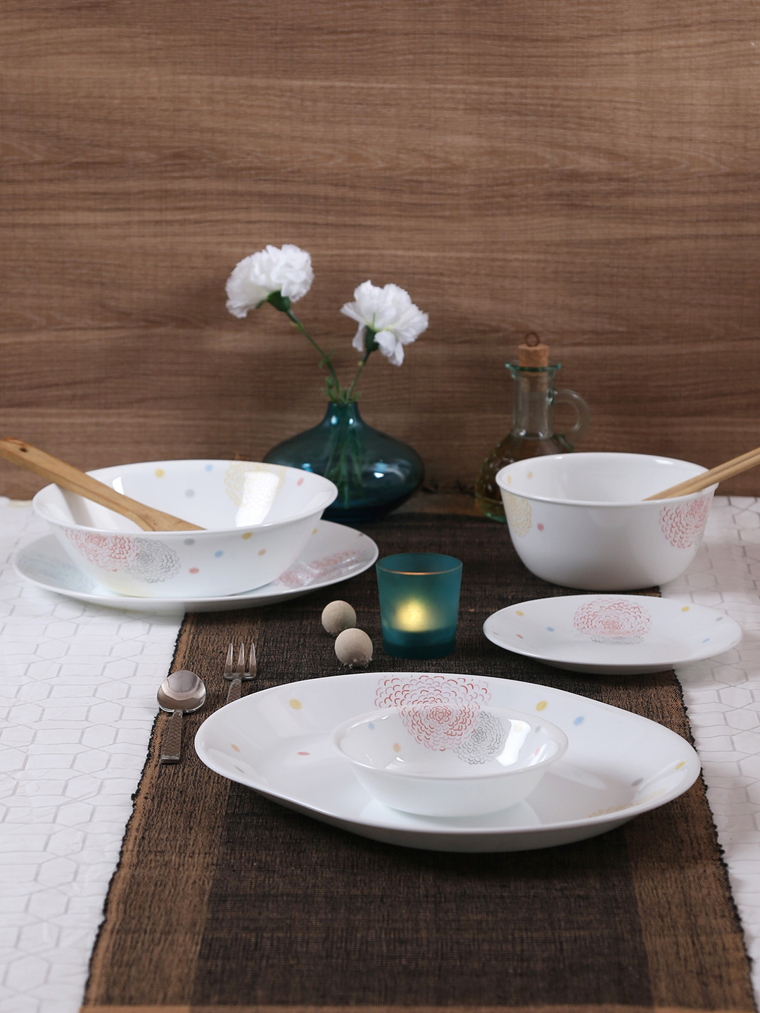 Corelle Neo Leaf Pack of 21 Dinner Set Best Price in India Corelle