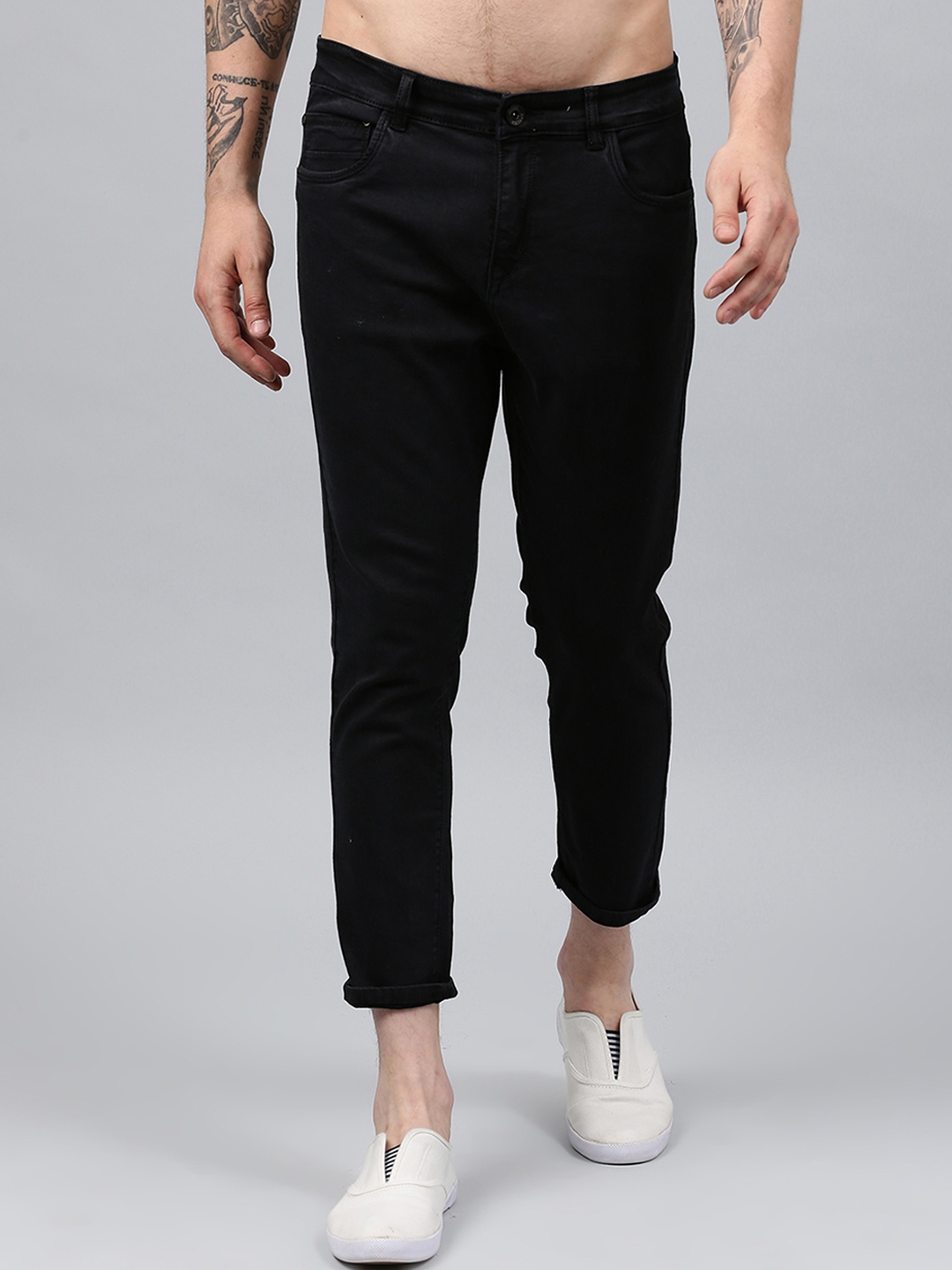 black ankle length jeans for mens