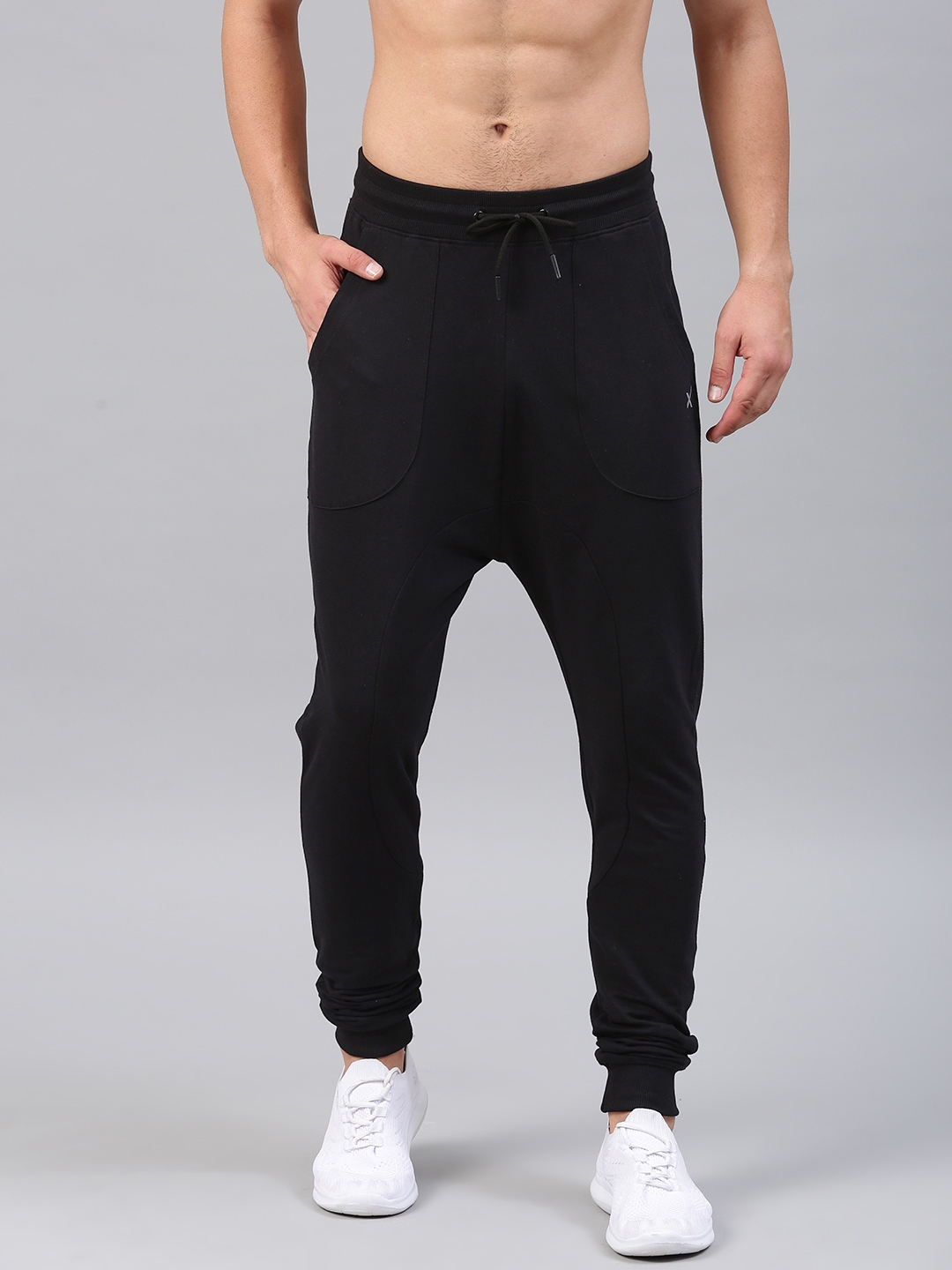 black drop crotch joggers