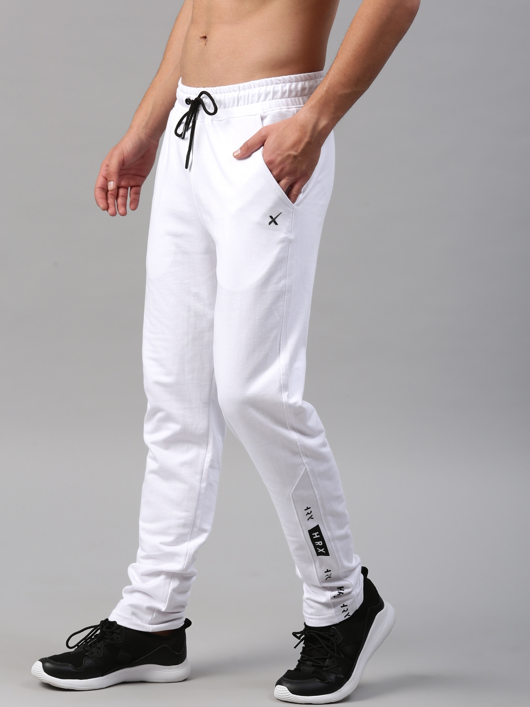 Buy HRX By Hrithik Roshan White Cotton Athleisure Track Pants - Track Pants  for Men 6791073 | Myntra