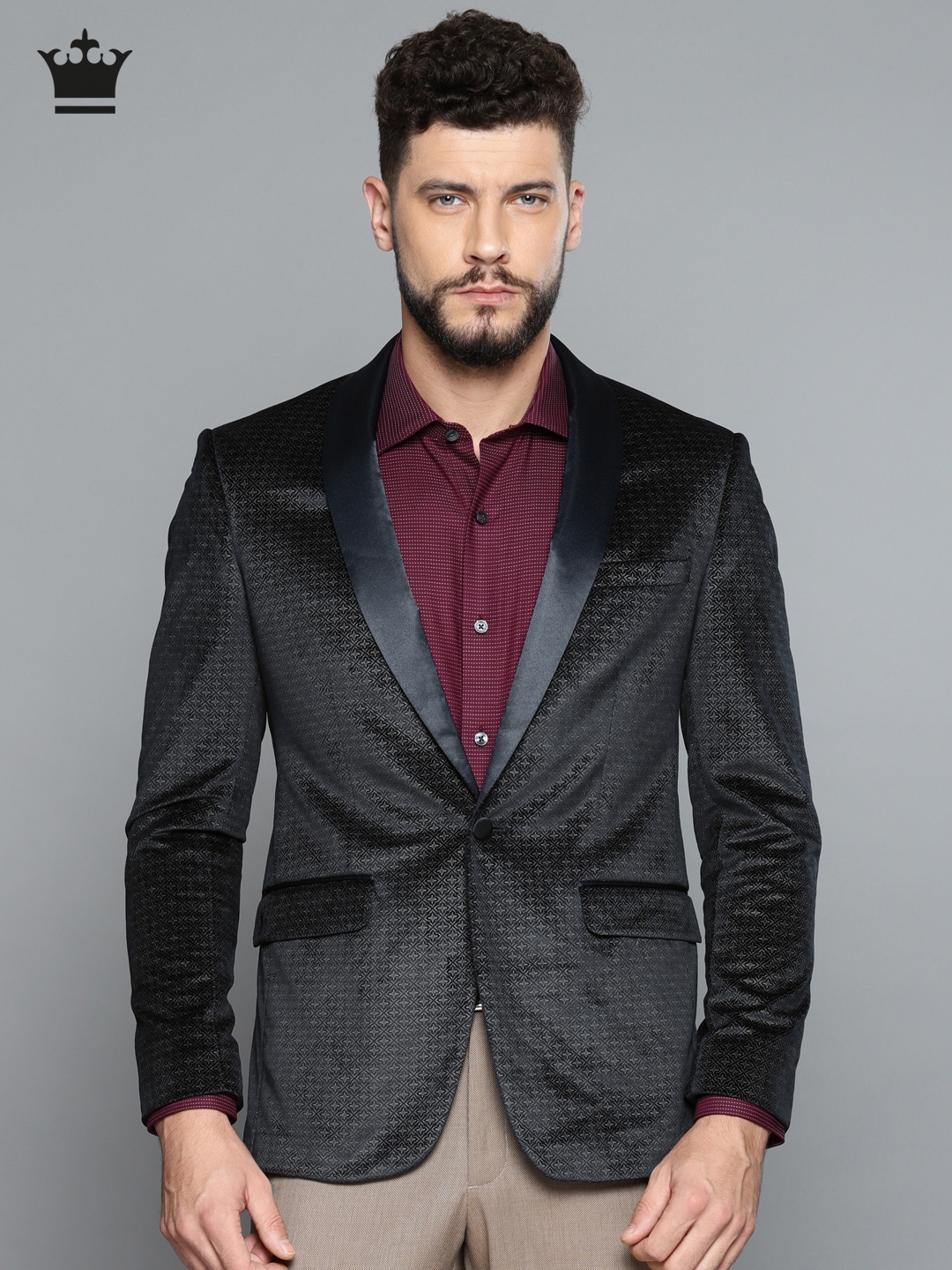 louis philippe velvet blazer