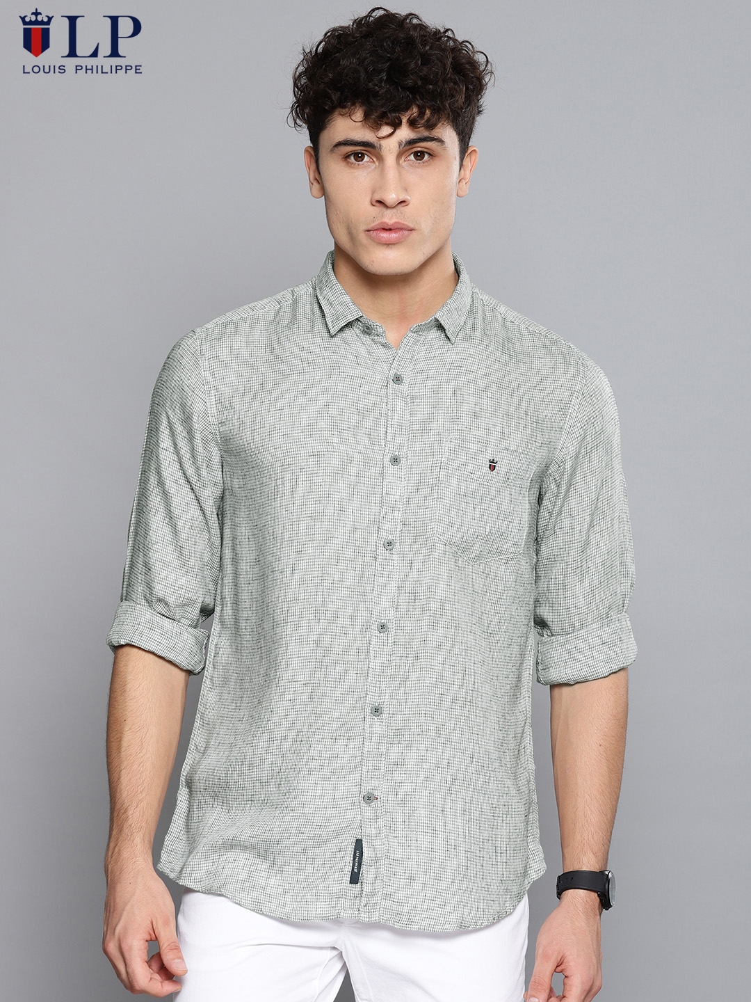 Louis philippe shop grey shirt