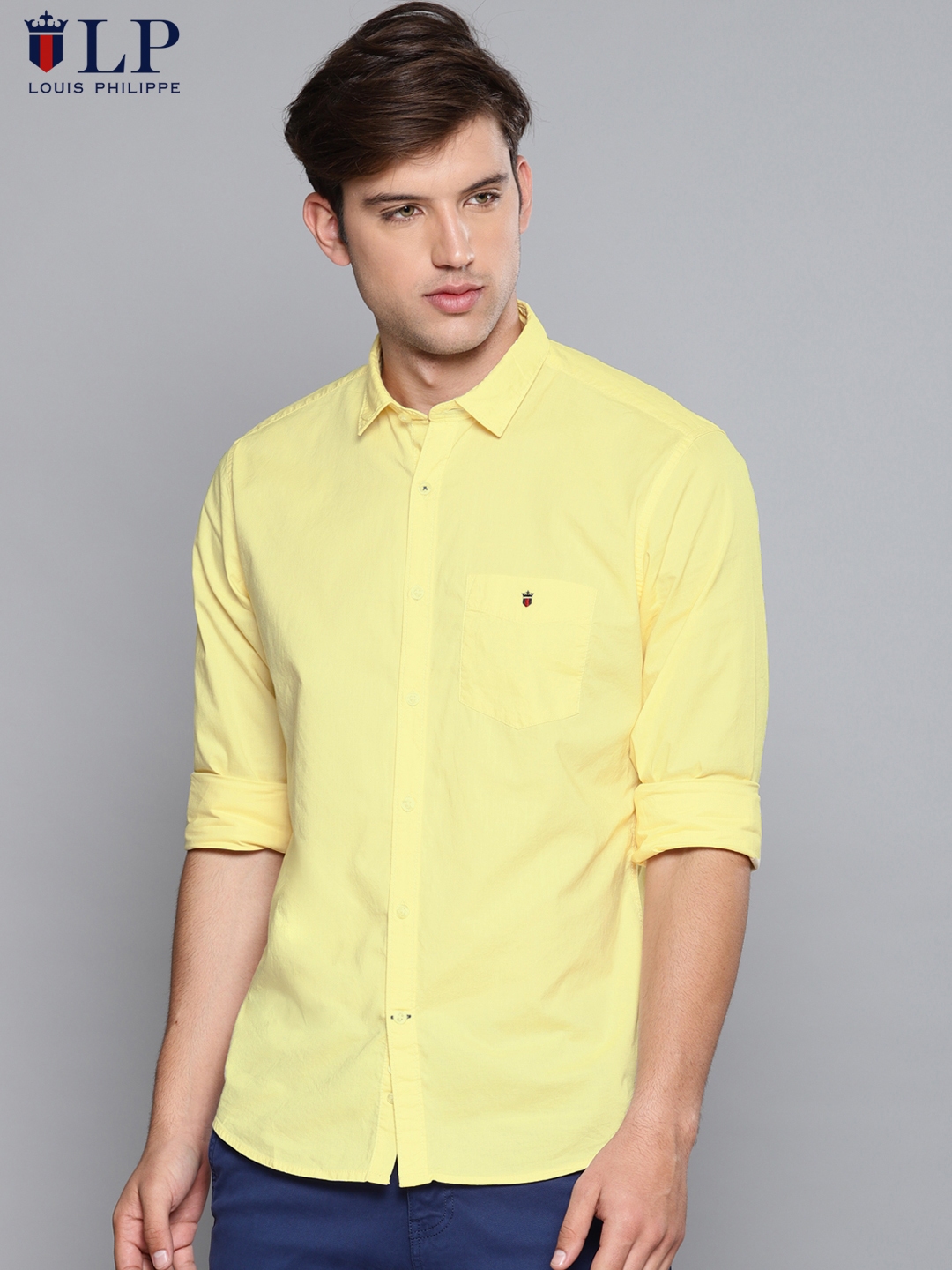 Louis philippe sale yellow shirt