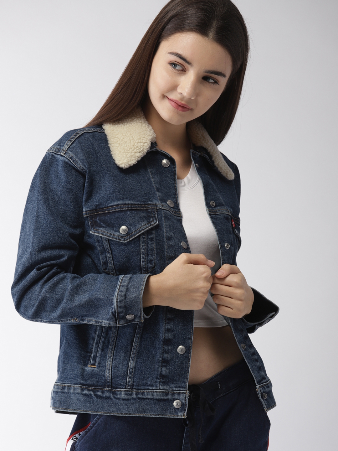 levis denim jacket myntra