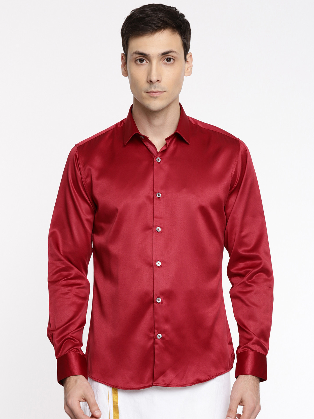 silk red shirts