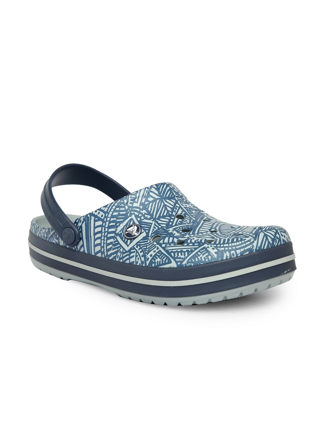 Buy Crocs Crocband Women Navy Blue Printed Clogs Flip Flops for