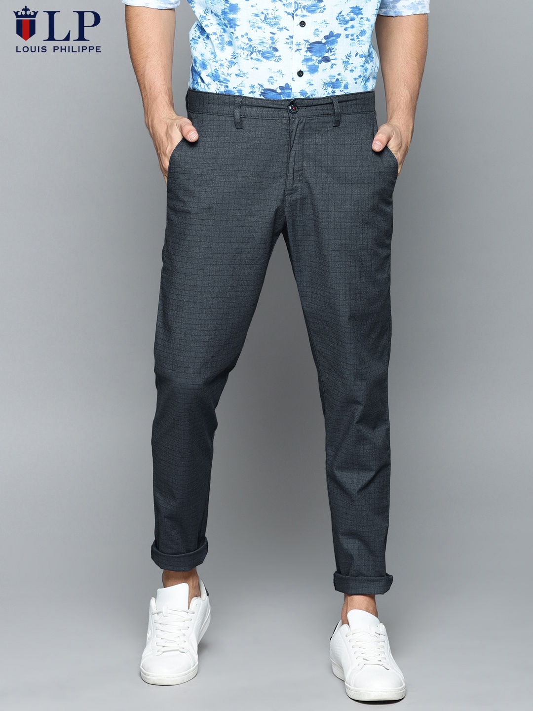 Buy LP ATHWORK Checks Cotton Tapered Fit Mens Casual Trousers  Shoppers  Stop