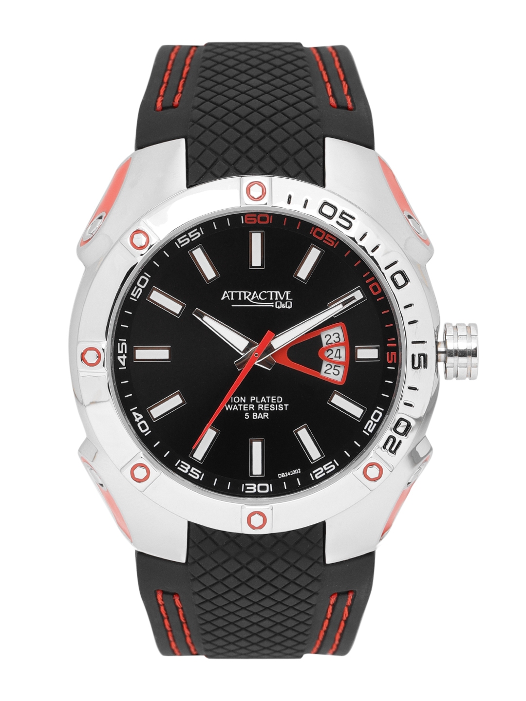 Reloj attractive q&q ion plated water 2025 resist 5 bar