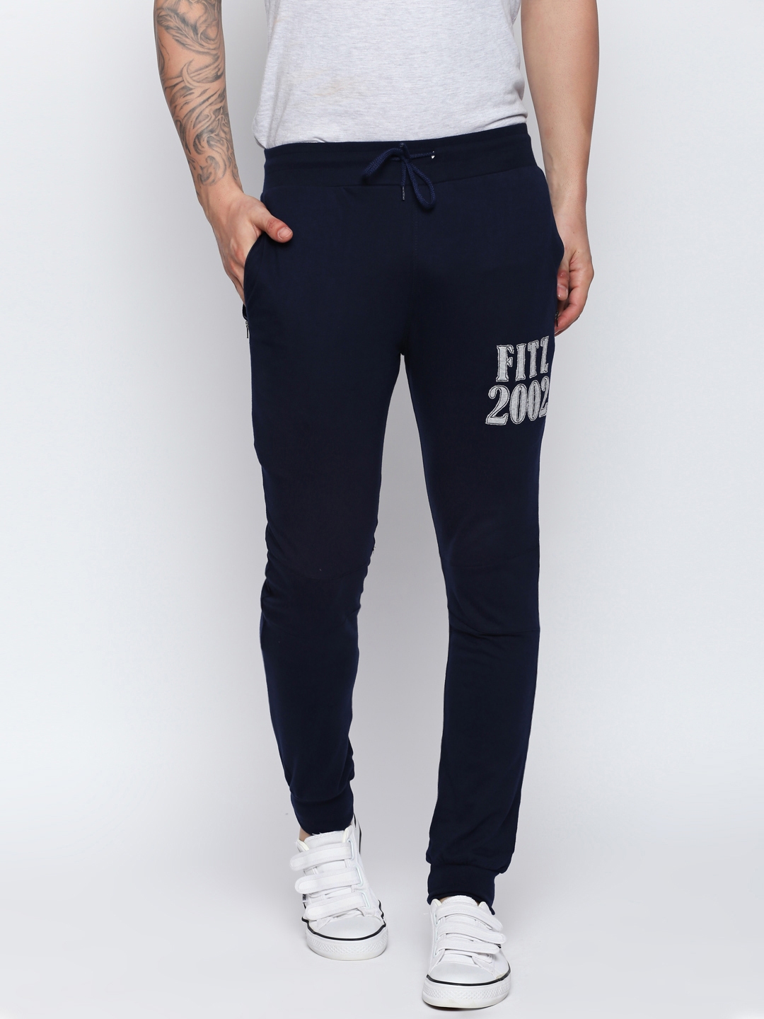 navy blue skinny joggers