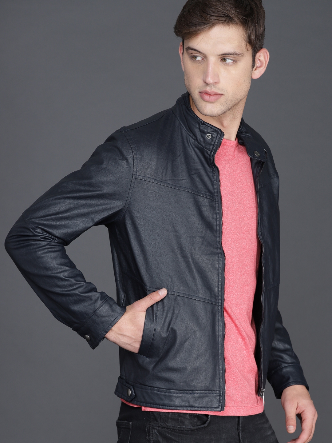 Biker 2024 jacket myntra