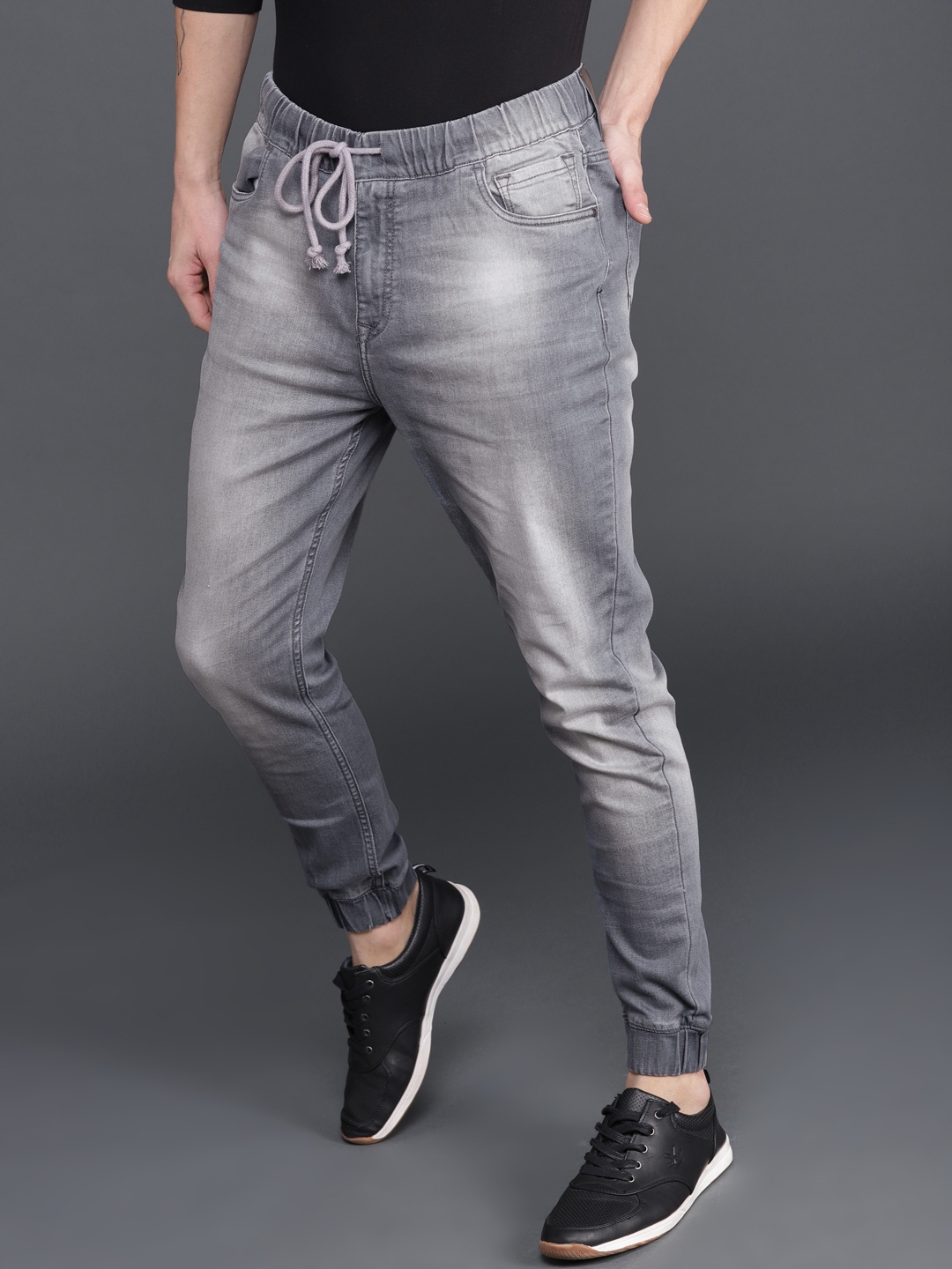 Buy Ketch Light Grey Jogger Stretchable Jeans for Men Online at Rs769   Ketch