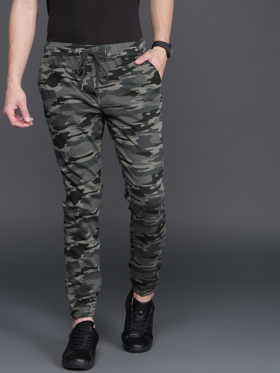 Buy Aeropostale Men Olive Green  Brown Regular Fit Camouflage Print  Joggers  Trousers for Men 7290023  Myntra