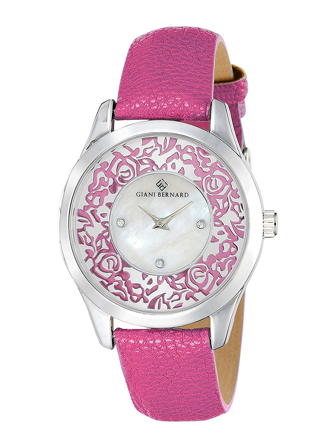 Giani Bernard Women Off-White & Pink Analogue Watch GBL-01E