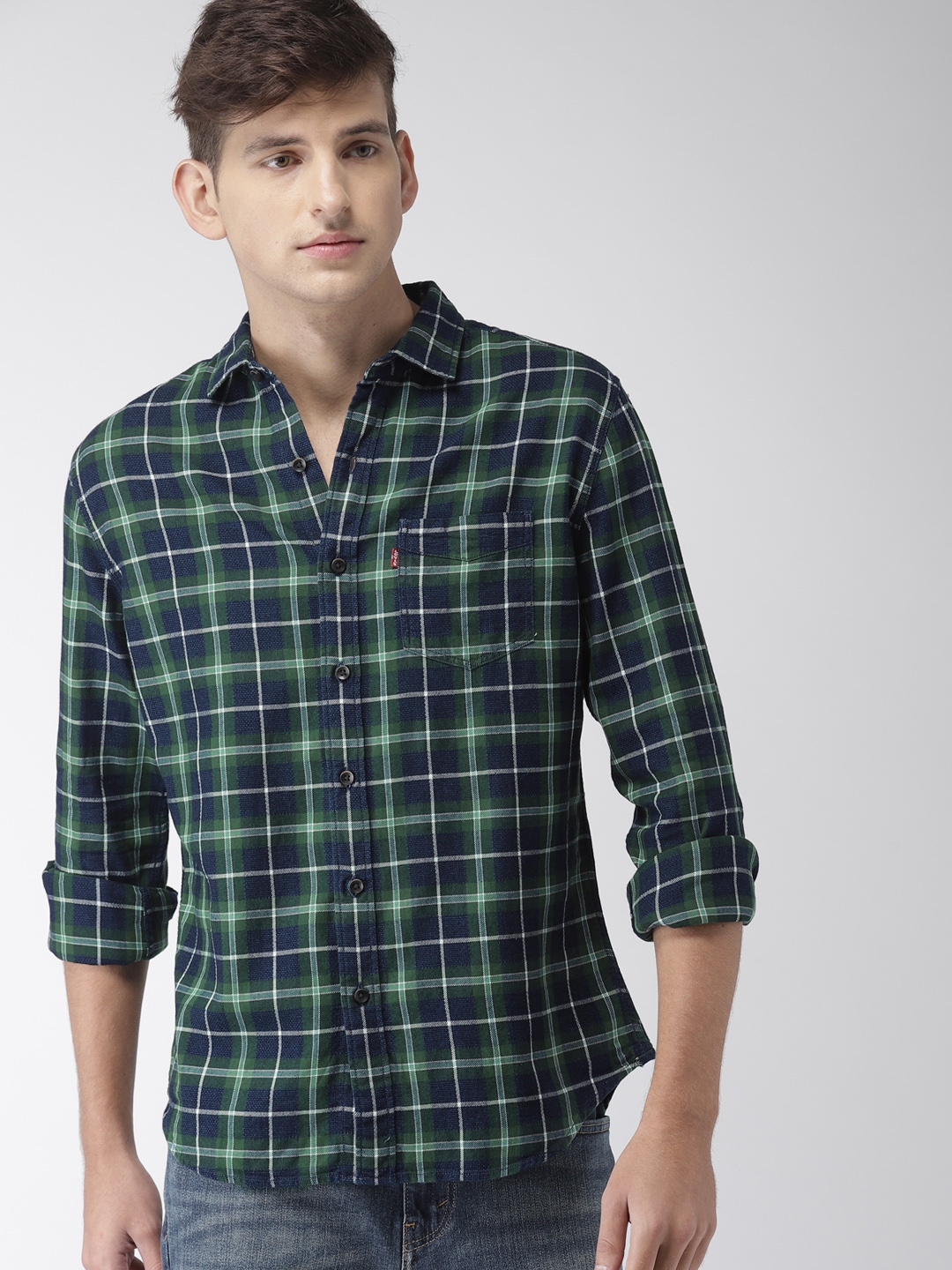 levis check shirt mens