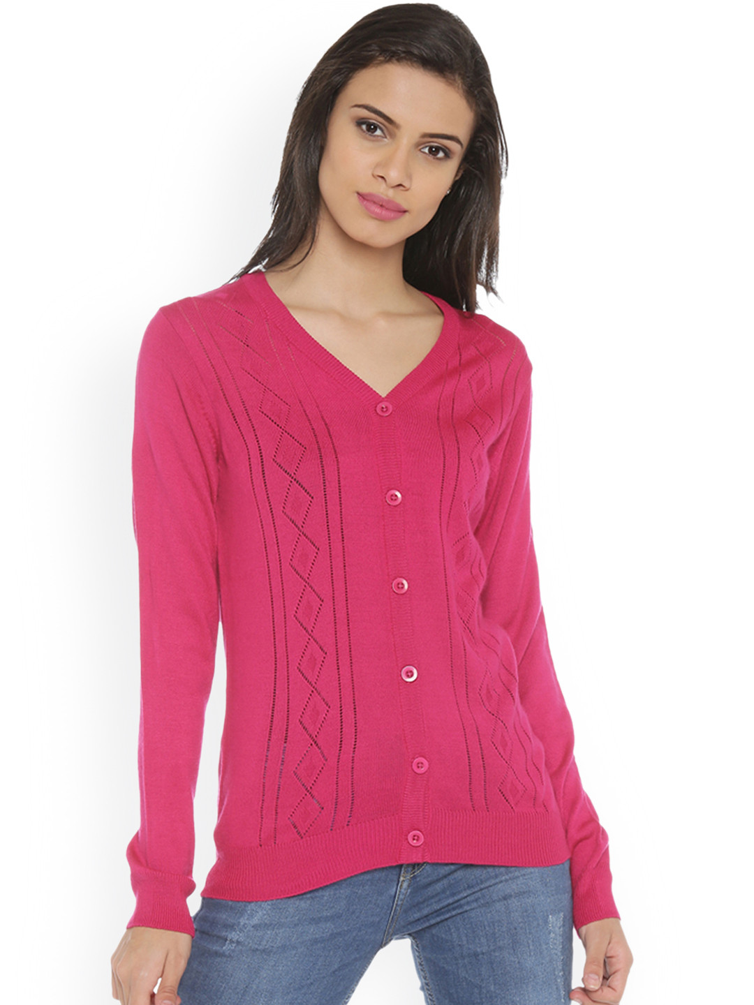 PANTALOONS Women Fuchsia Self 