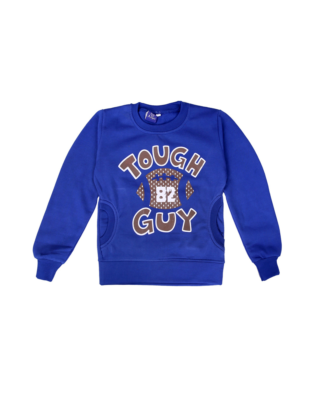 SWEET ANGEL Unisex Blue & Olive Green Printed Sweatshirt