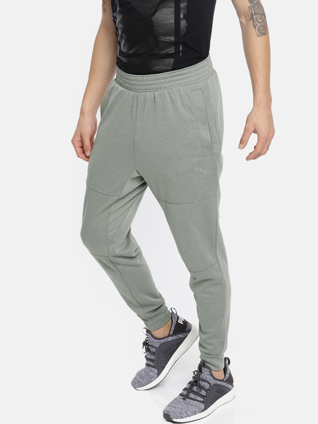 mens grey puma joggers