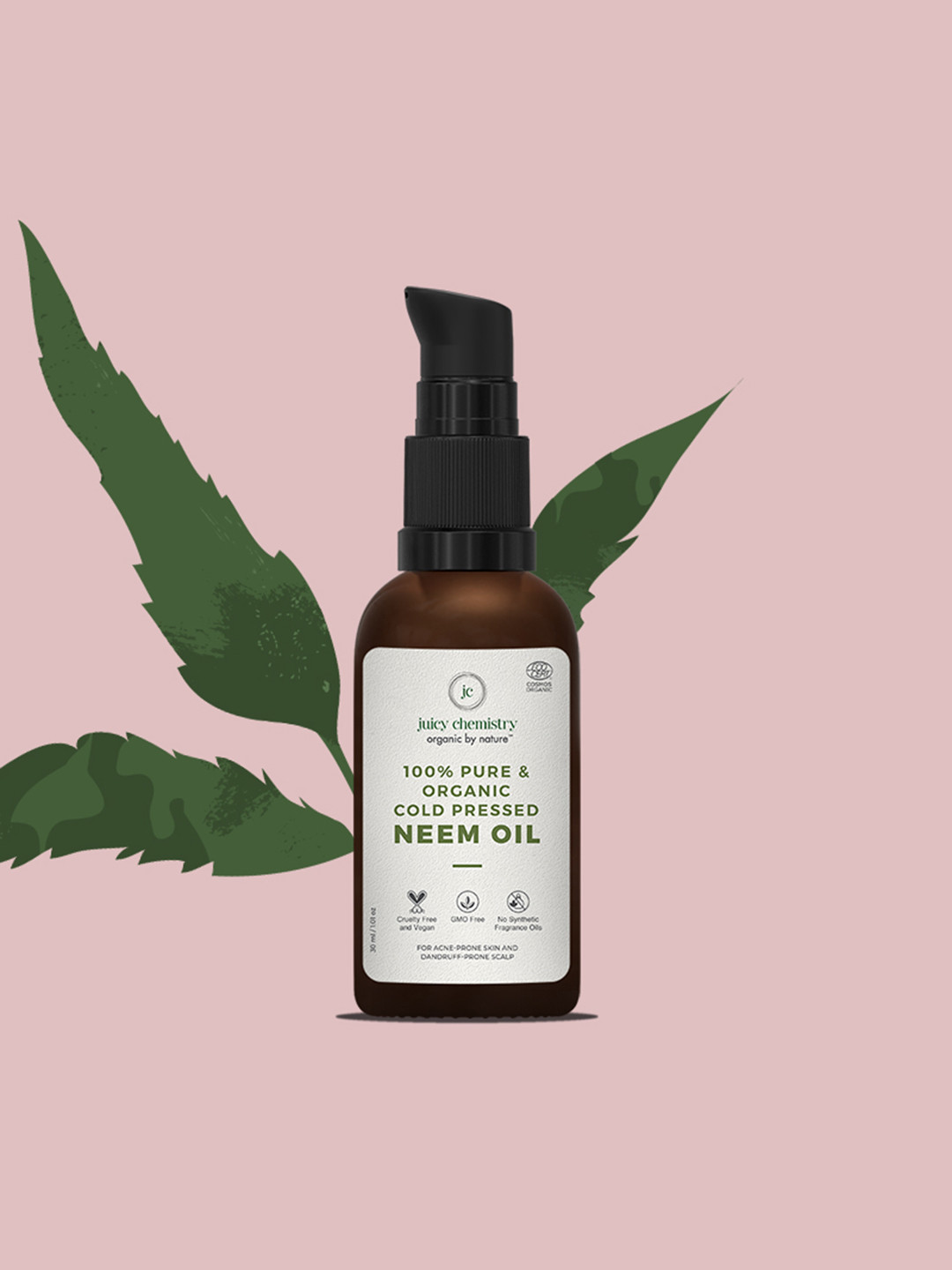 Juicy Chemistry 100% Pure and Organic Cold-pressed Neem Carrier Oil