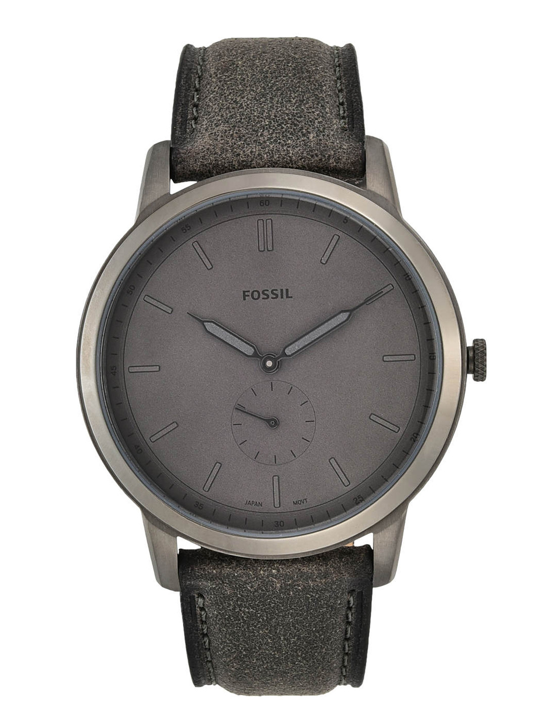 Fossil Men Grey Leather Analogue Watch 