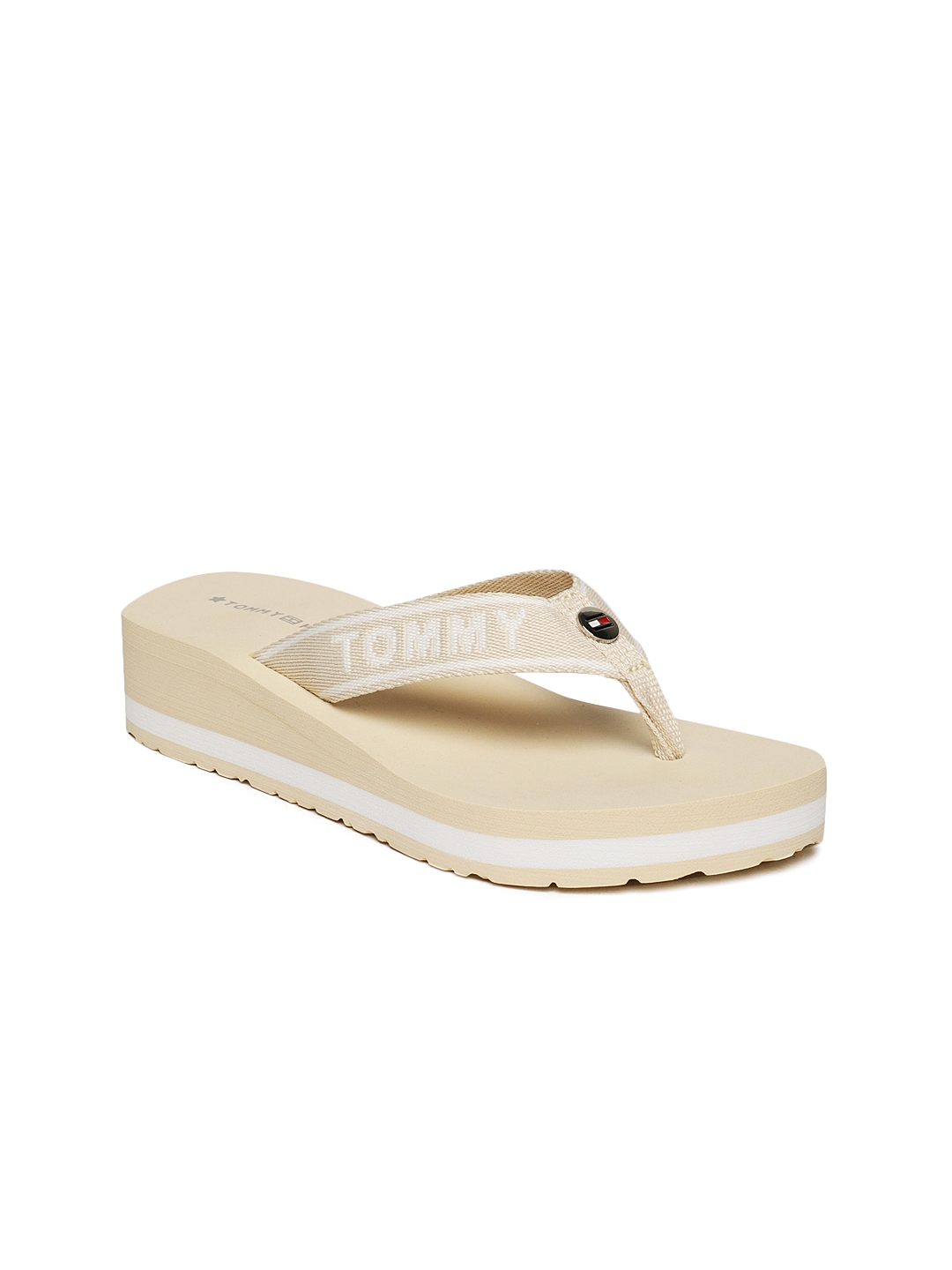 tommy hilfiger wedge flip flops womens