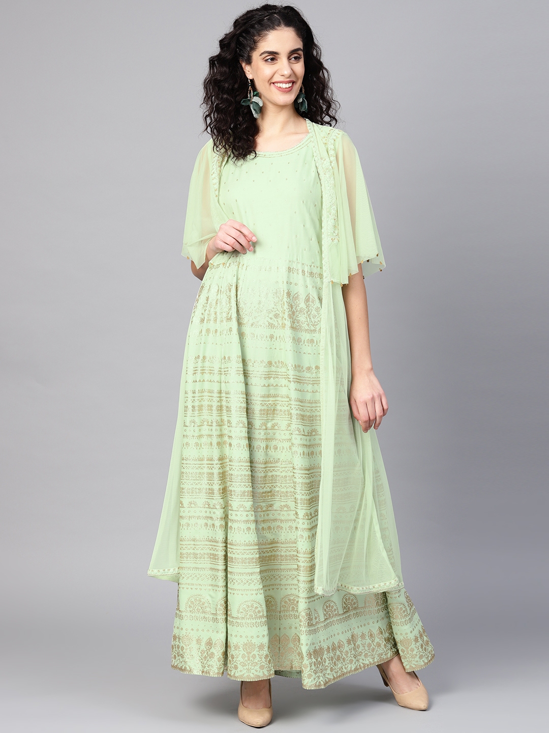 golden ethnic jacket
