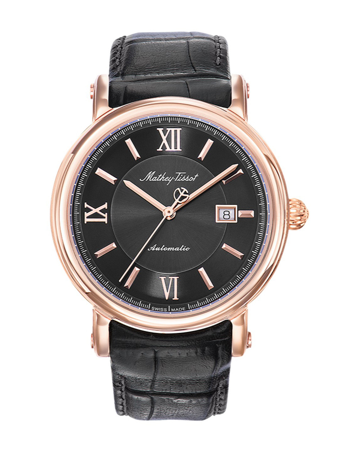 Mathey-Tissot Swiss Made Men Renaissance Automatic Black Dial Watch H9030PN