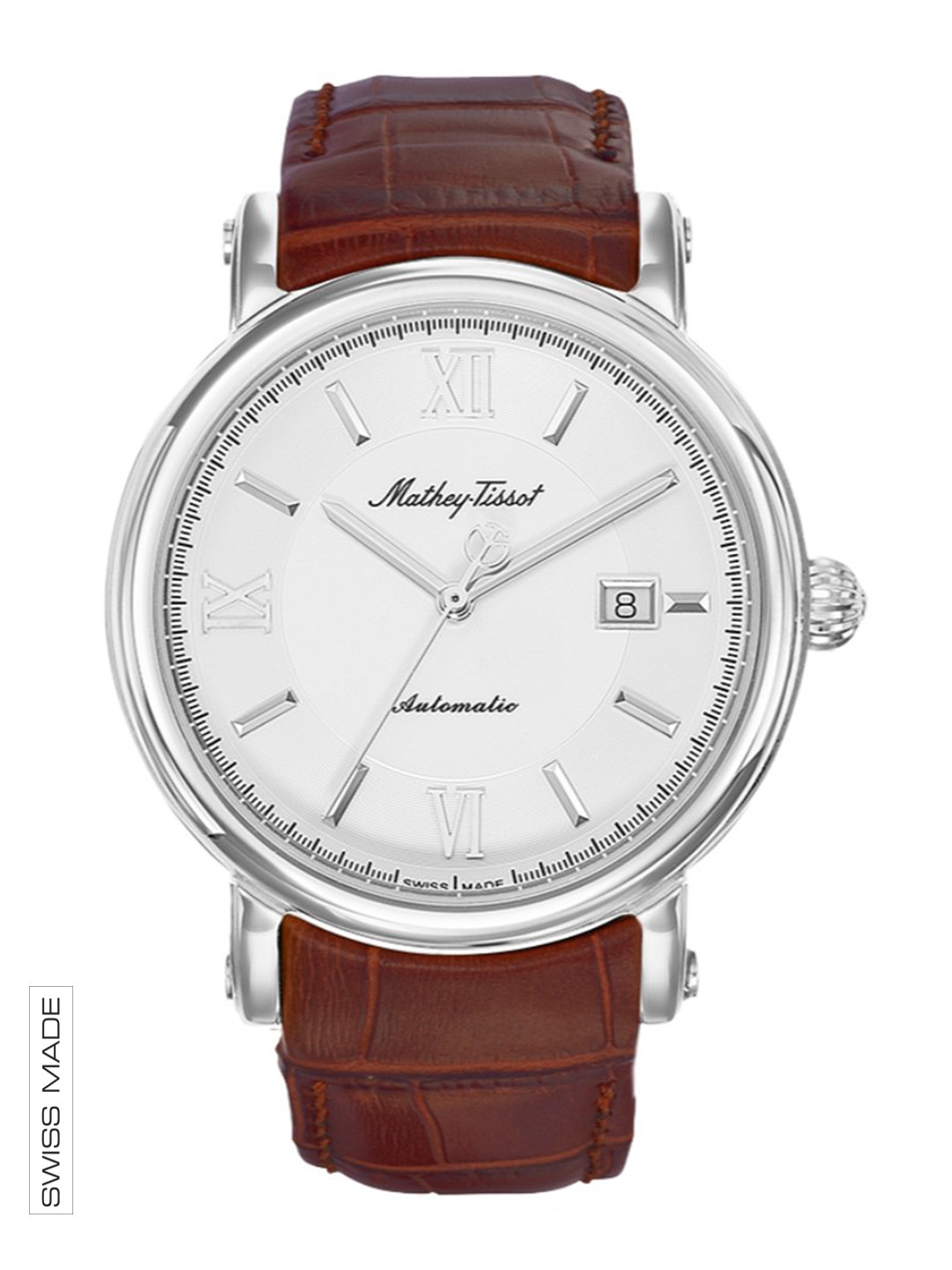 Mathey-Tissot Swiss Made Men Renaissance Automatic White Dial Watch H9030AI