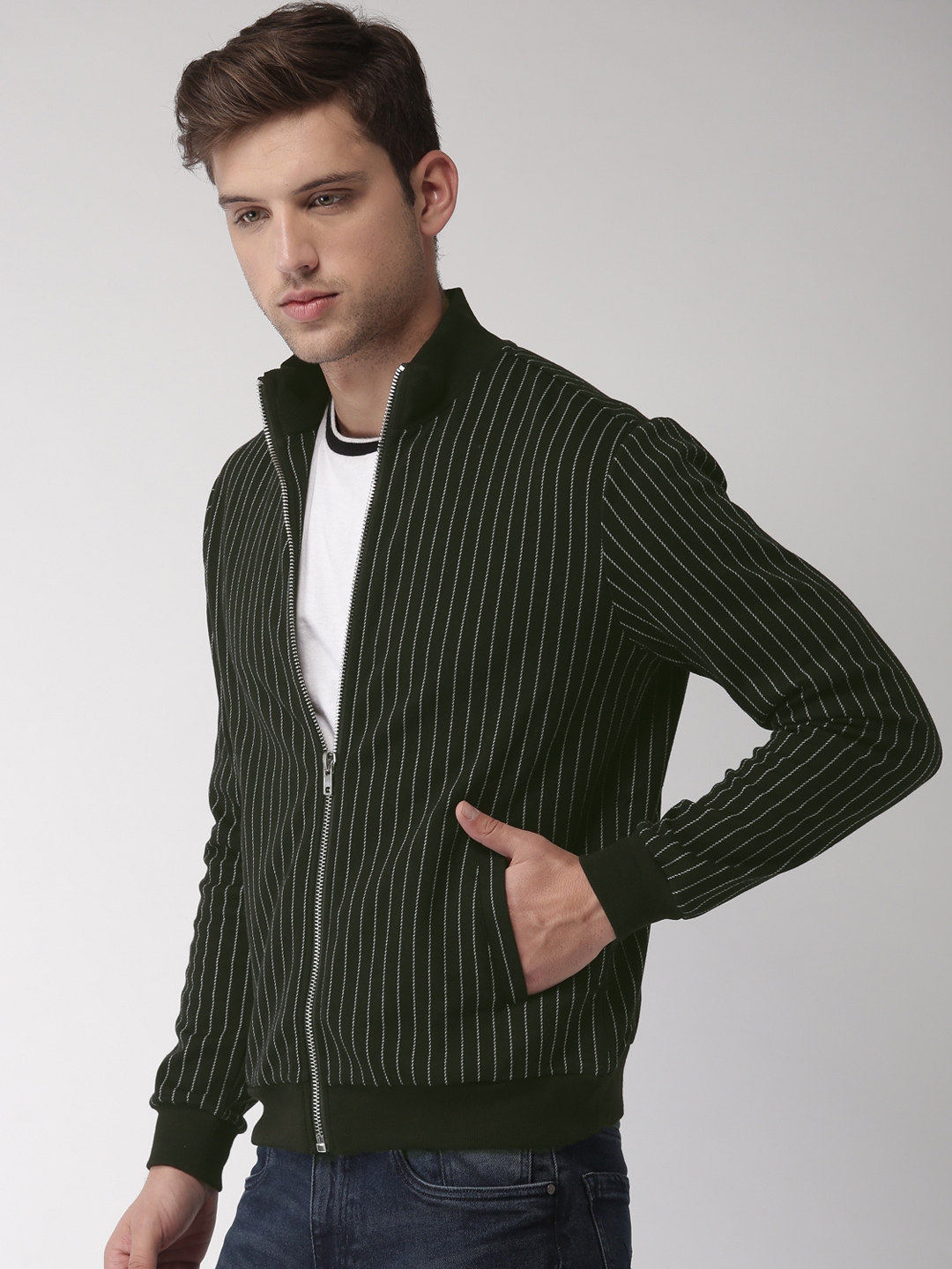 Black striped jacket hotsell
