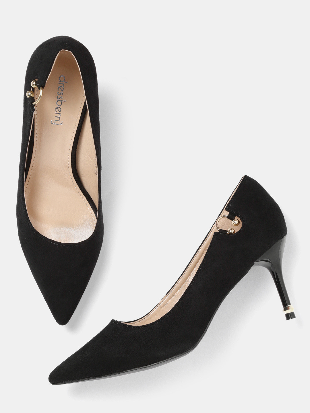 Buy DressBerry Women Black Solid Pumps 