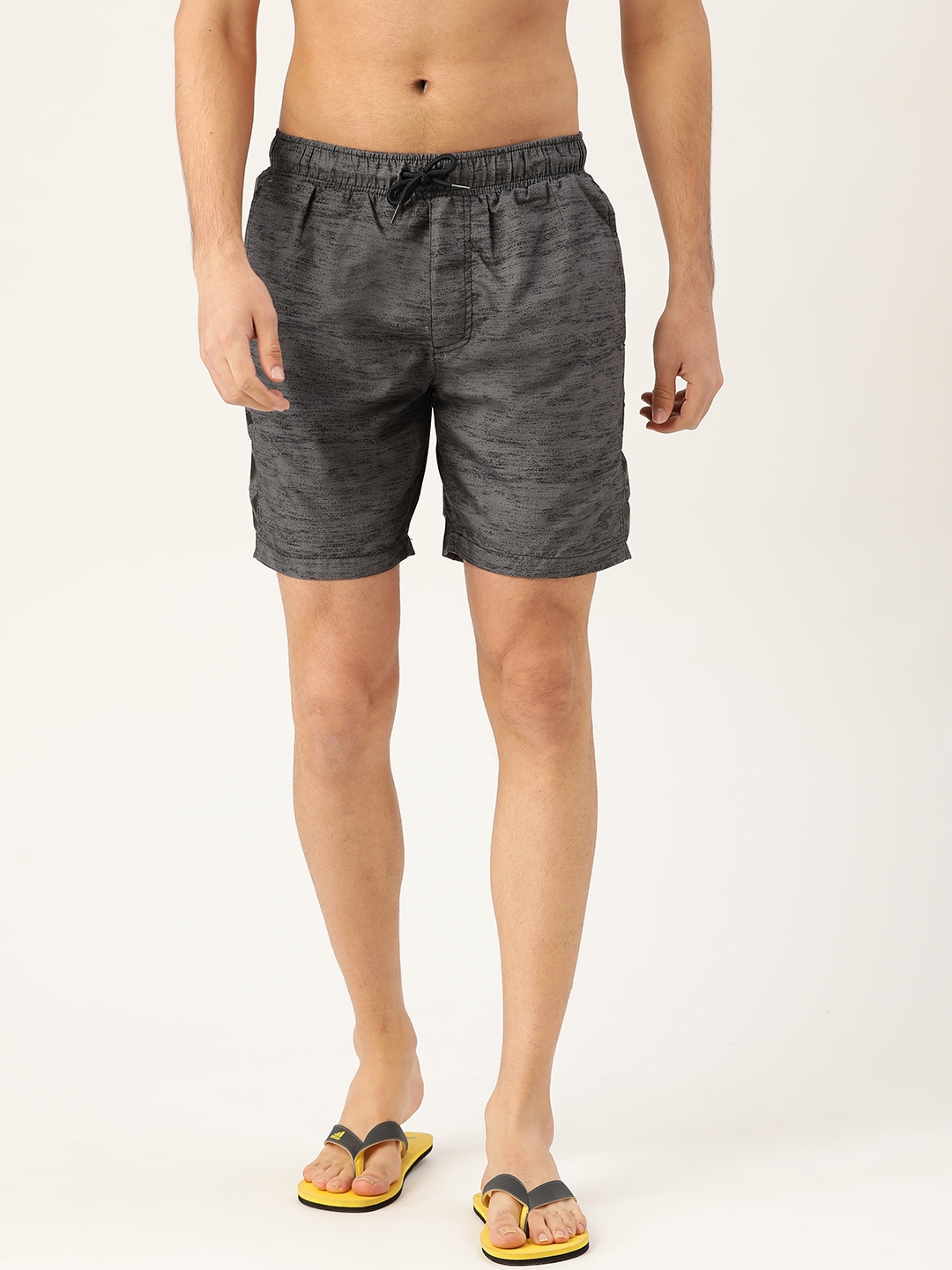 Buy Hummel Men Grey Regular Fit Park Swim Shorts Swim Bottoms for Men 6939522 | Myntra