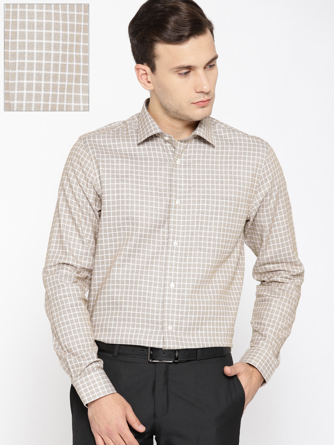 white check formal shirt