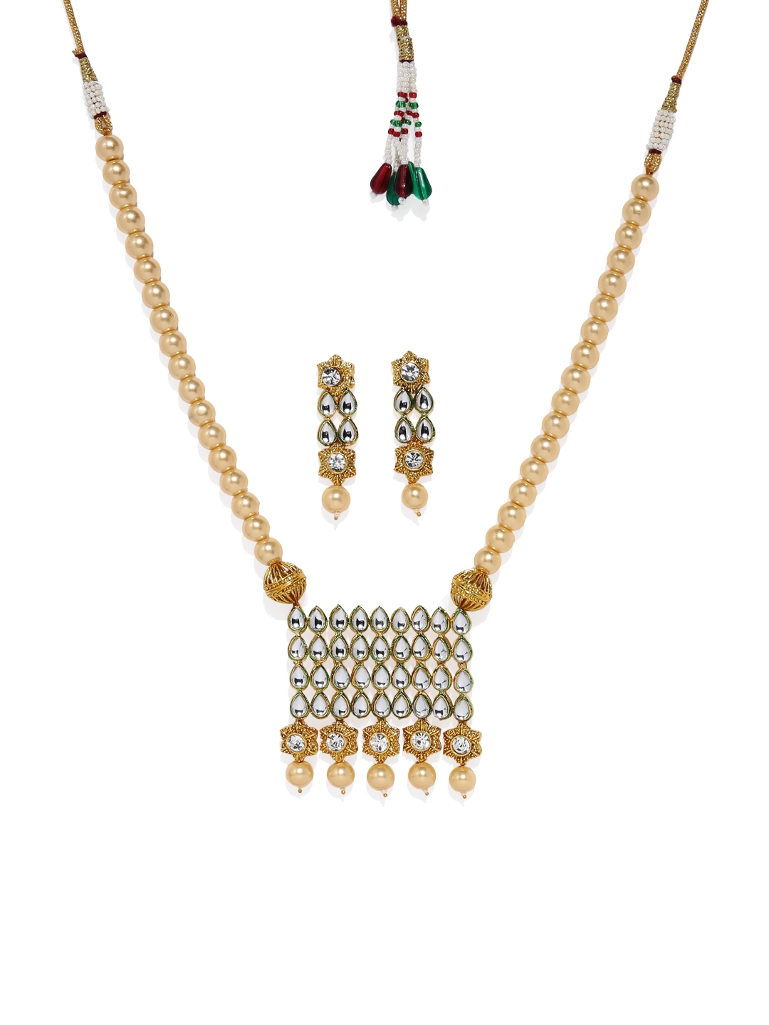 18k gold plated Maharashtrian Moti Dori Gold Necklace-Gold Necklace – Niscka