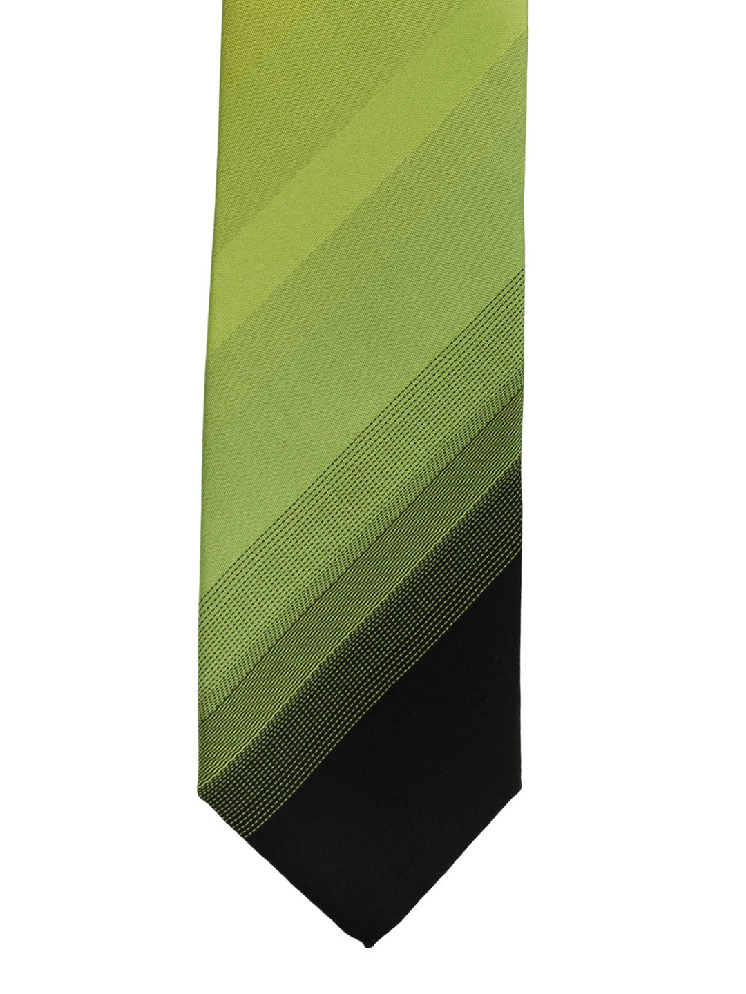 The Tie Hub Green Striped Skinny Tie