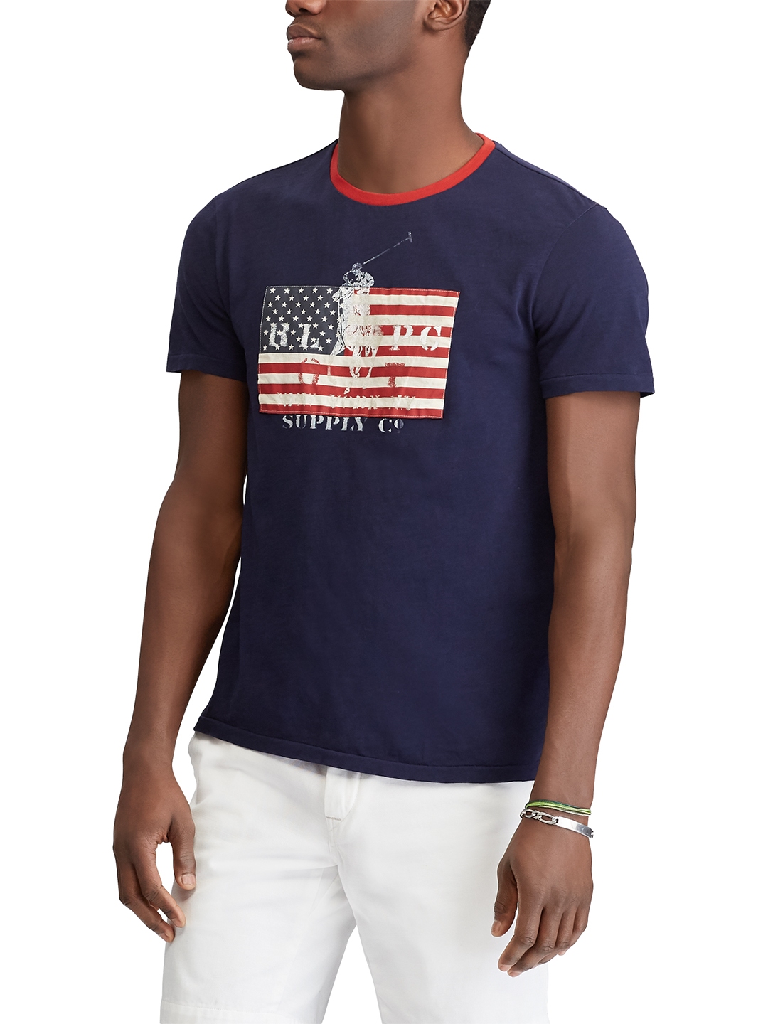 Buy Polo Ralph Lauren Custom Slim Fit Cotton Pure Cotton T Shirt - Tshirts  for Men 6942376 | Myntra