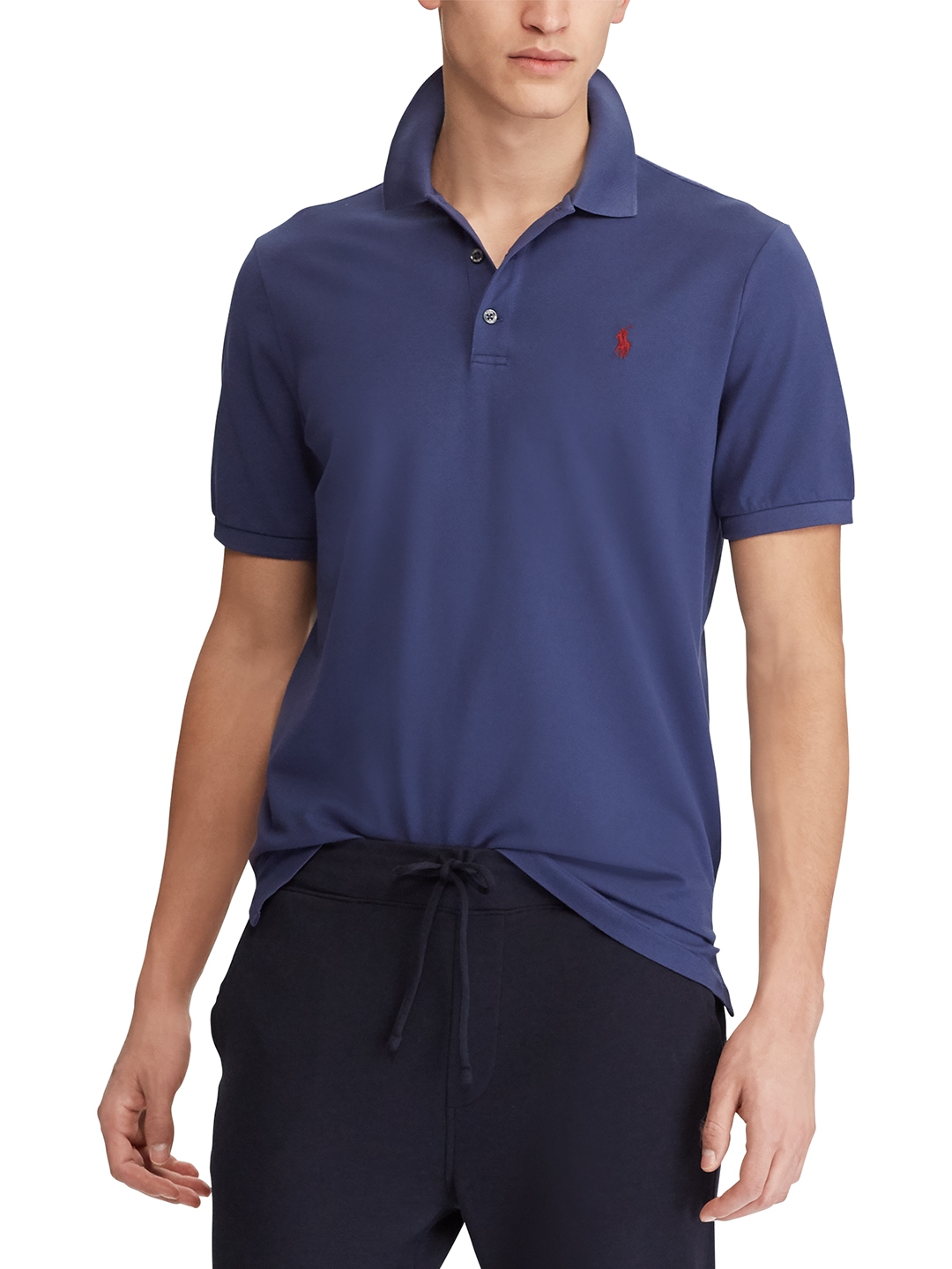 custom slim stretch mesh polo