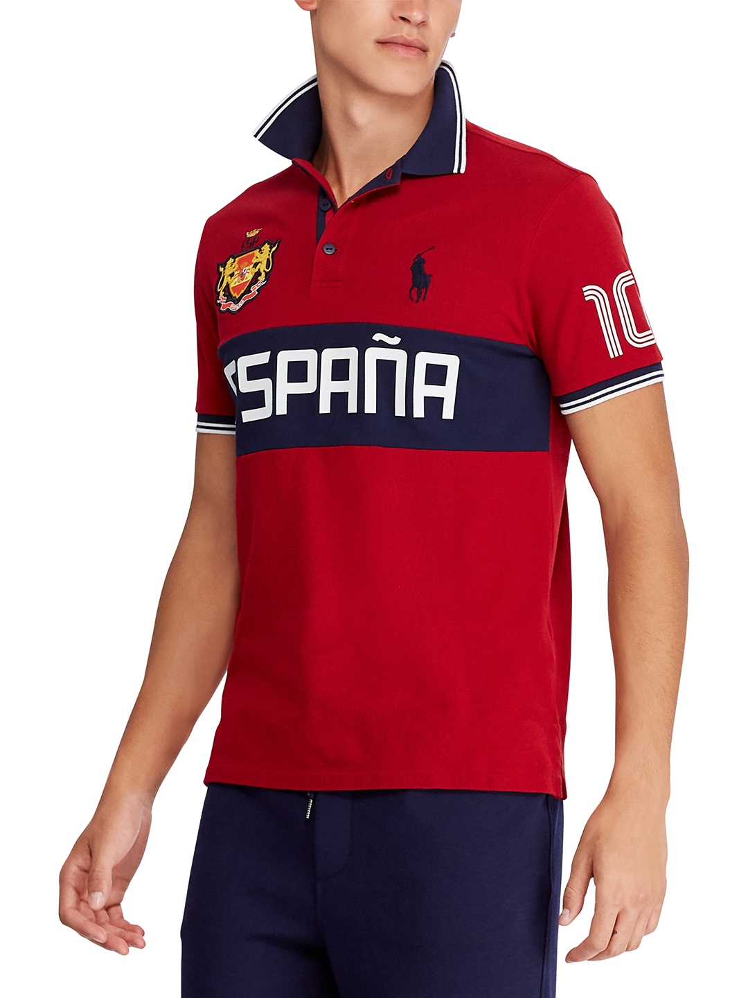 Buy Polo Ralph Lauren Custom Slim Fit Spain Polo Pure Cotton T Shirt -  Tshirts for Men 6942412 | Myntra