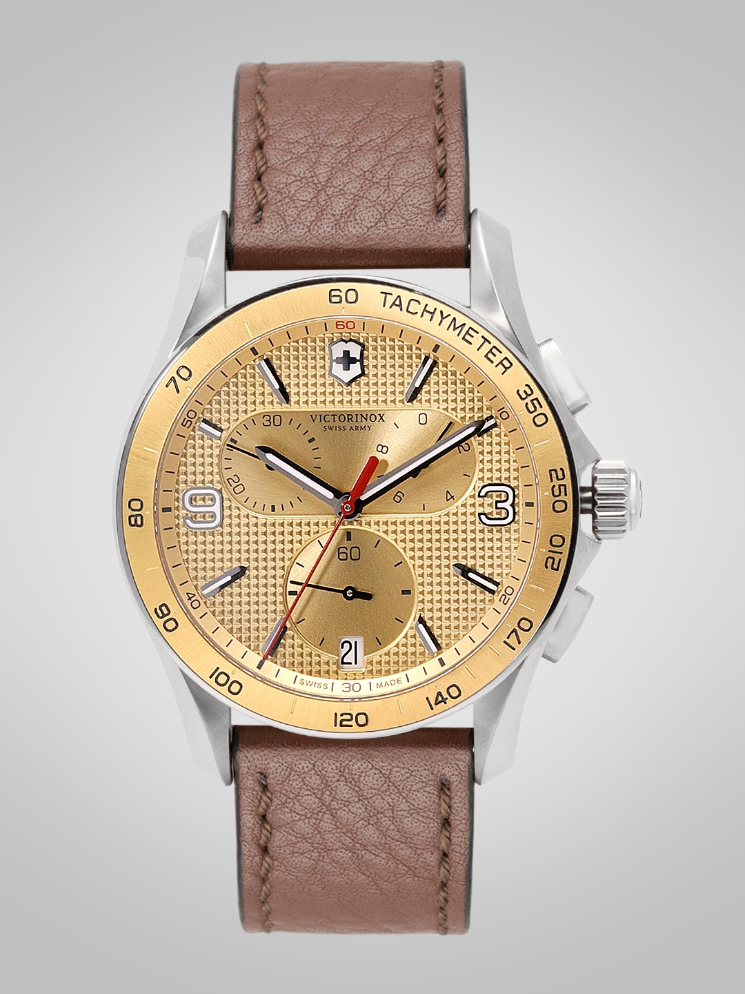 Buy Victorinox Men Gold Toned Swiss Analogue Watch 241659