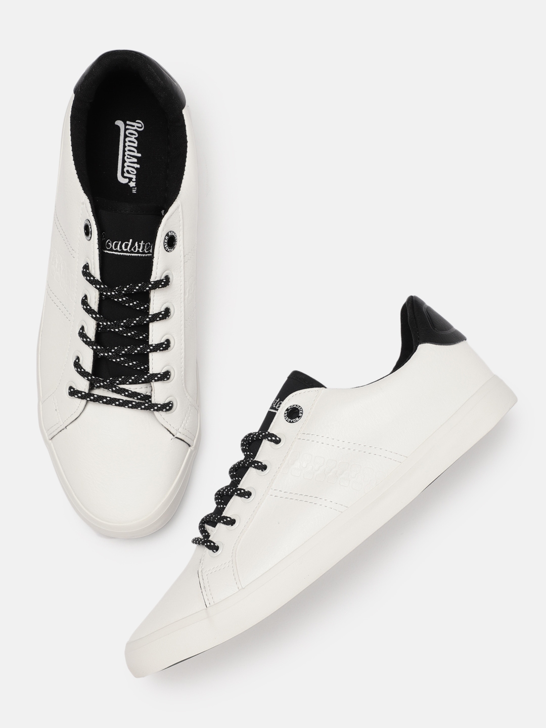 roadster white sneakers myntra