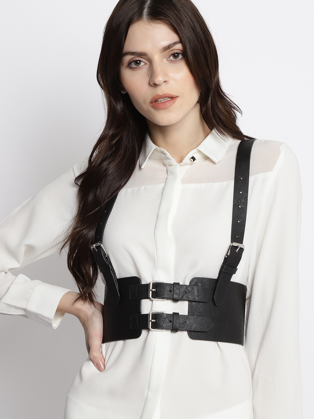 Buy 20Dresses Women Black Solid Suspender Belt - Belts for Women 6957386