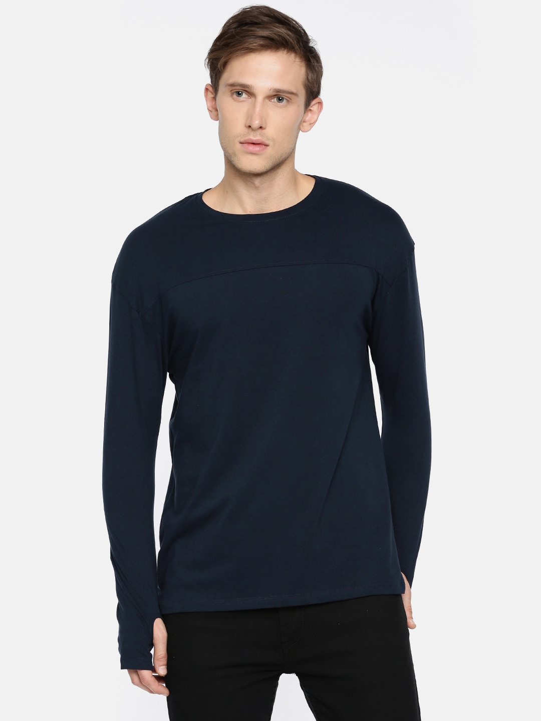 thumb hole t shirts myntra