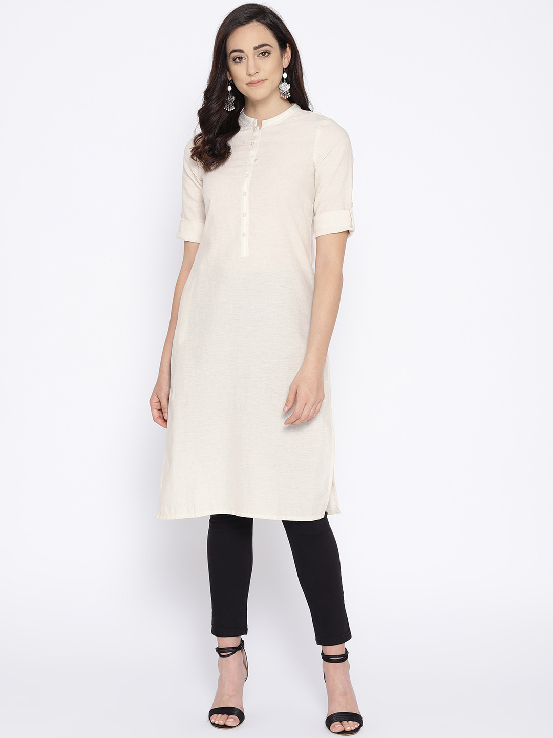 solid straight kurta