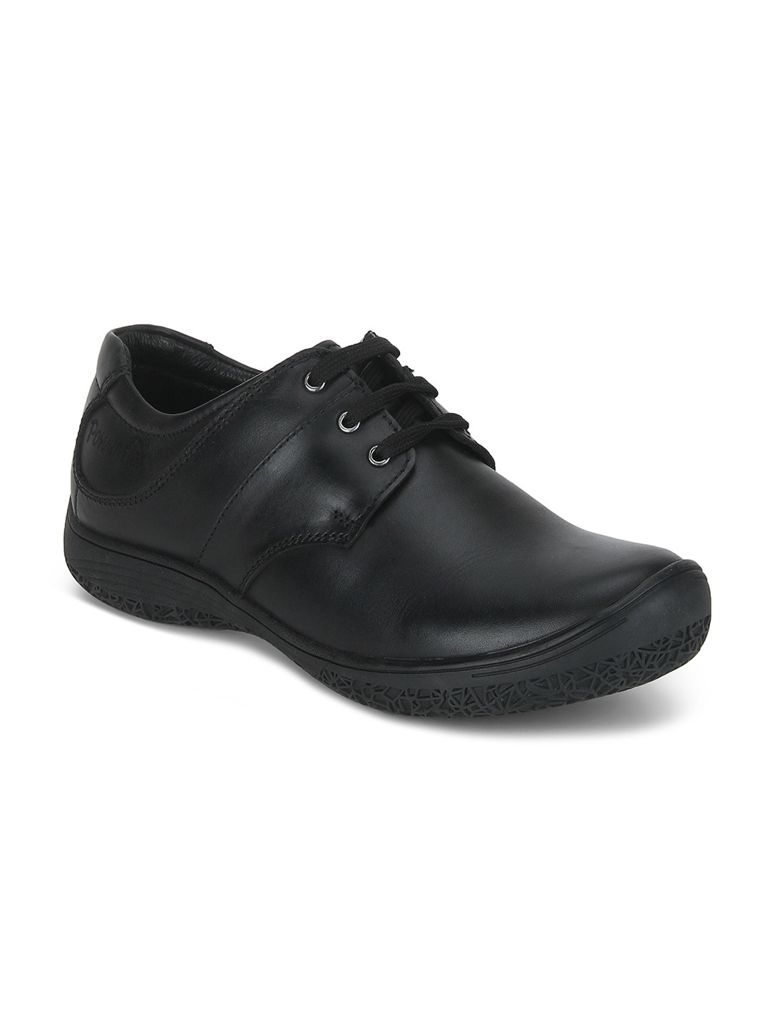 Black Leather Sneakers - Casual Shoes 