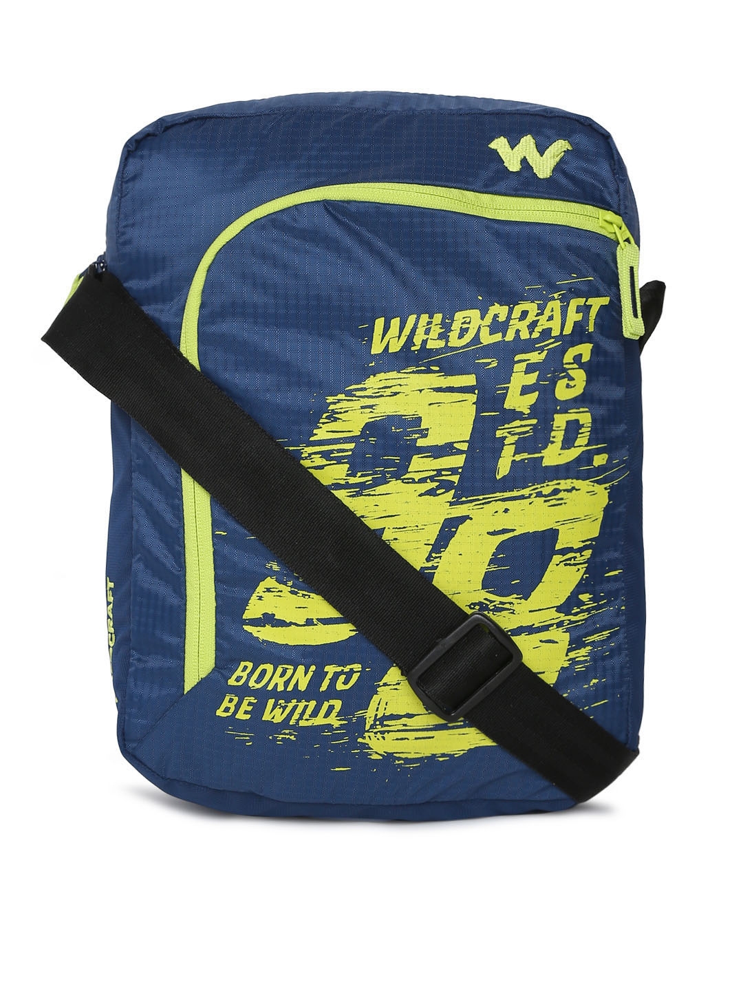 Wildcraft Unisex Blue Printed Messenger Duo Messenger Bag