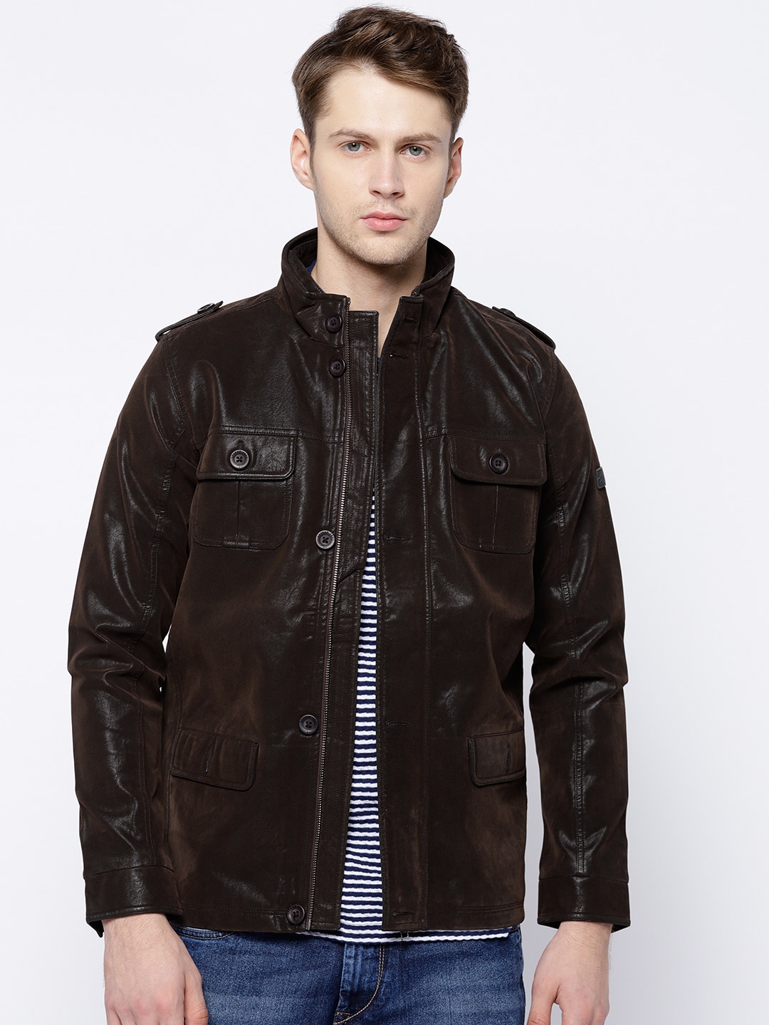 Buy SPYKAR Men Brown Solid Tailored Jacket Jackets for Men
