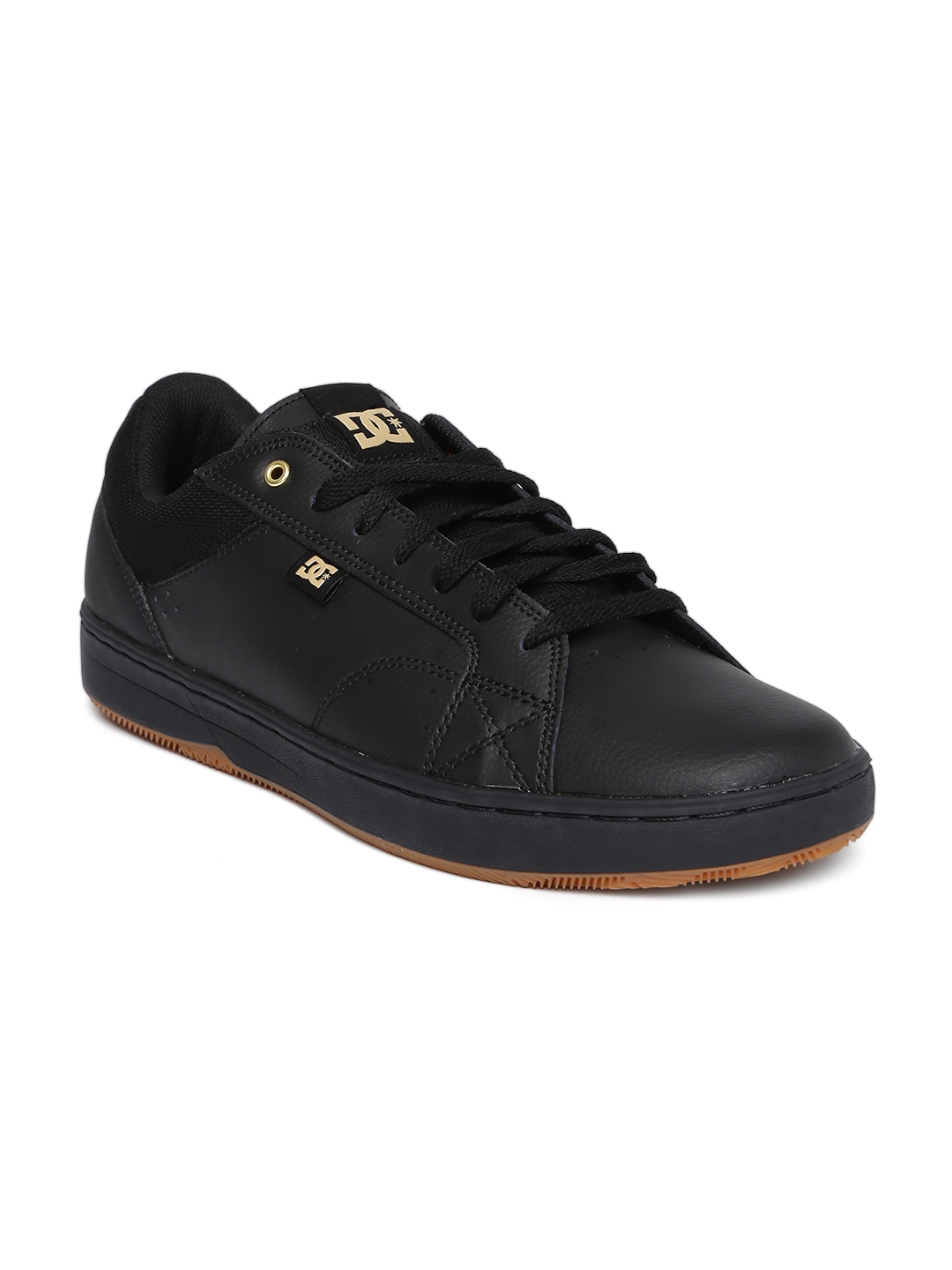 Buy DC Men Black Astor Leather Sneakers 