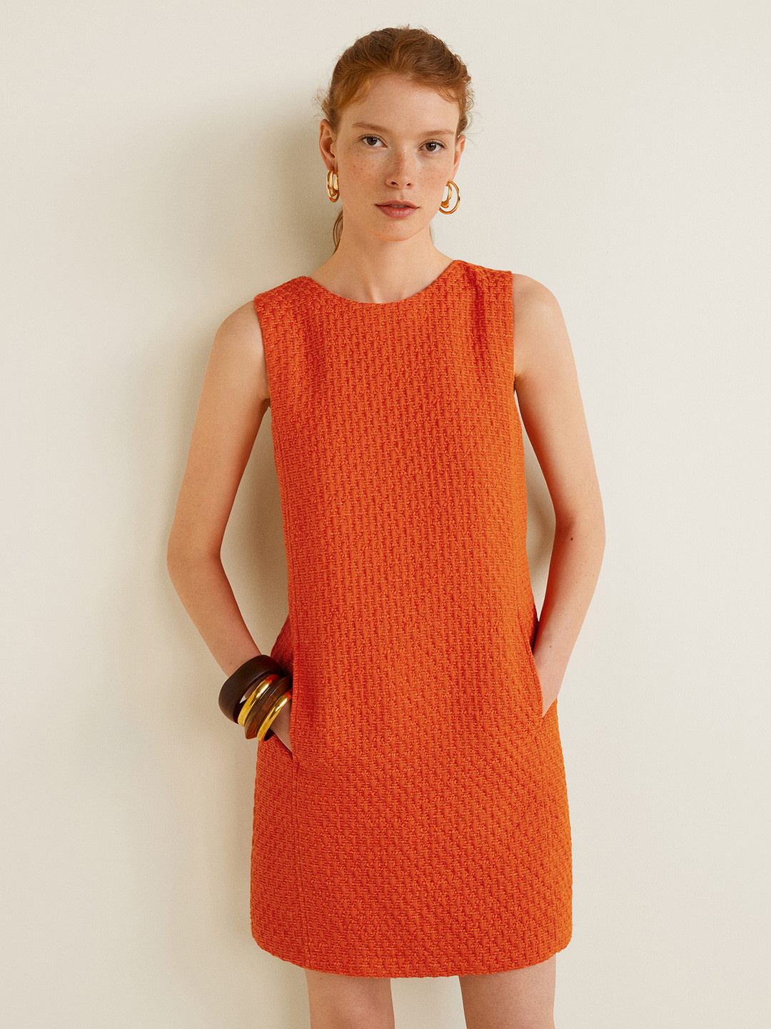 mango orange dress
