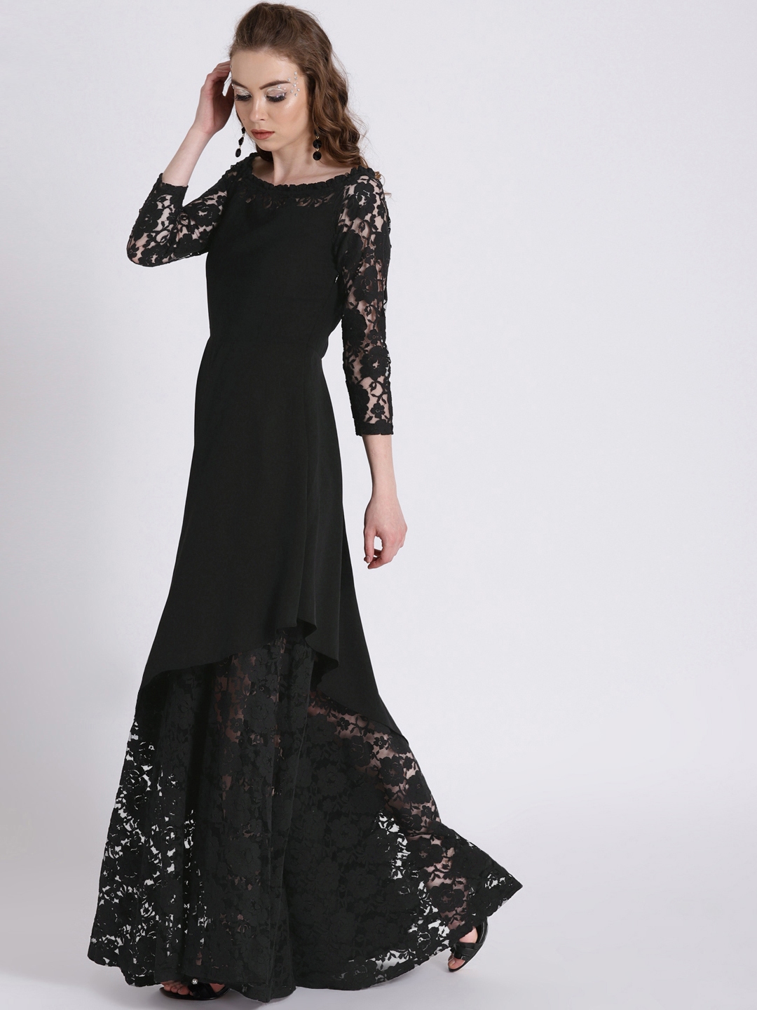 Zink london hotsell black maxi dress