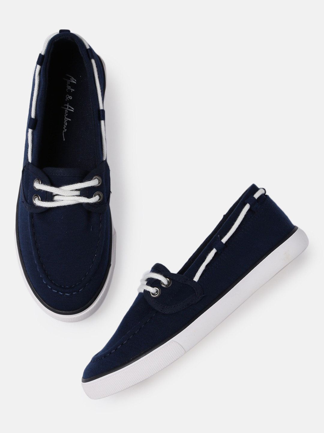 navy blue boat shoes